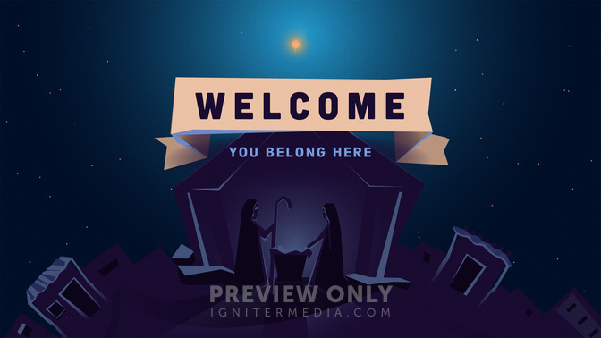 illustrated nativity - welcome