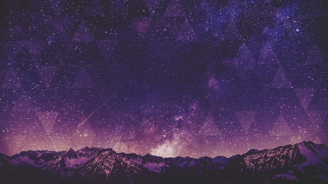 starry mountain sky