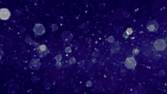 warped particles - blue