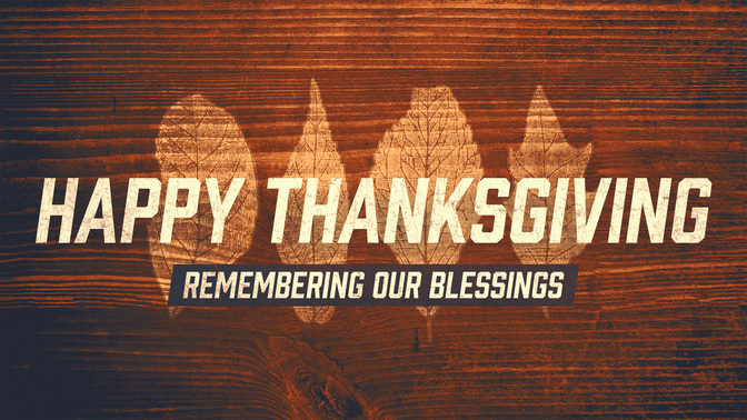 wood leaves - happy thanksgiving