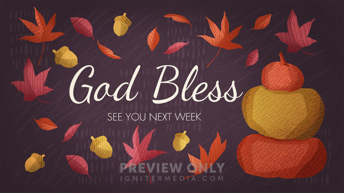 fall harvest - god bless