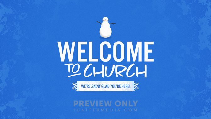 snowman - welcome to church