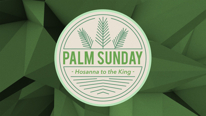 low poly - palm sunday