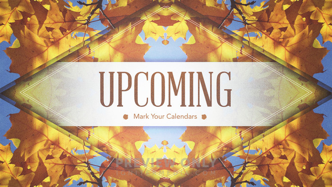 fall kaleidoscope - upcoming