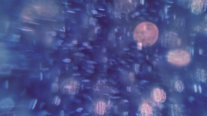 streaked bokeh - blue