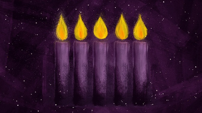 jeweled brush advent - candle 5