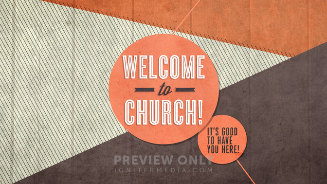 pastel color - welcome to church
