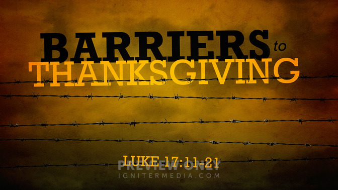 barriers to thanksgiving