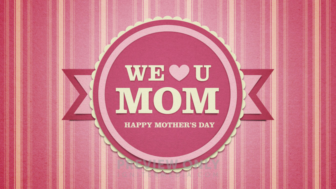 pink badge - we love you mom