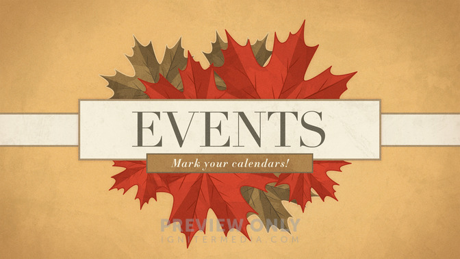 illustrated autumn leaves - events