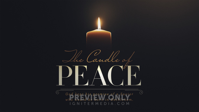 advent candles - the candle of peace
