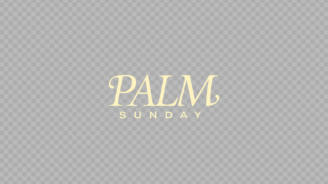 easter etching - palm sunday