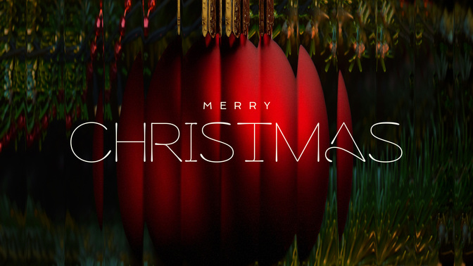 gradient glass - merry christmas