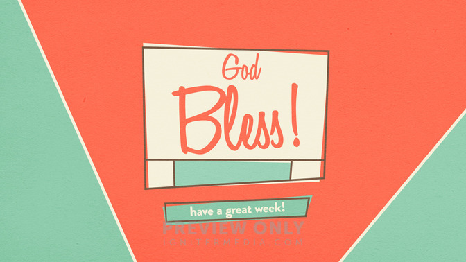 retro illustration - god bless
