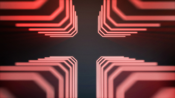 radiant cross - red