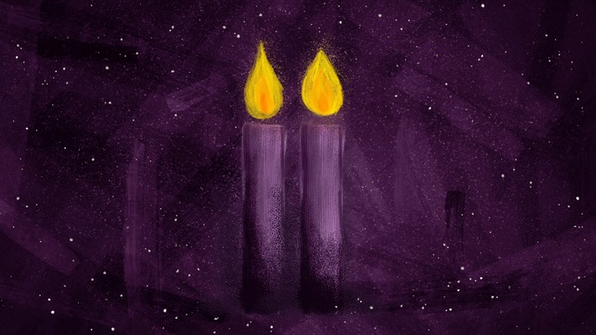 jeweled brush advent - candle 2