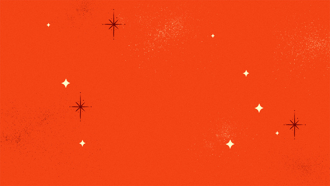 retro ornaments - red stars