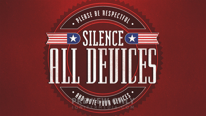 patriotic badge - silence all devices