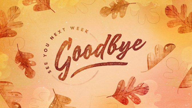 stamped leaves - goodbye