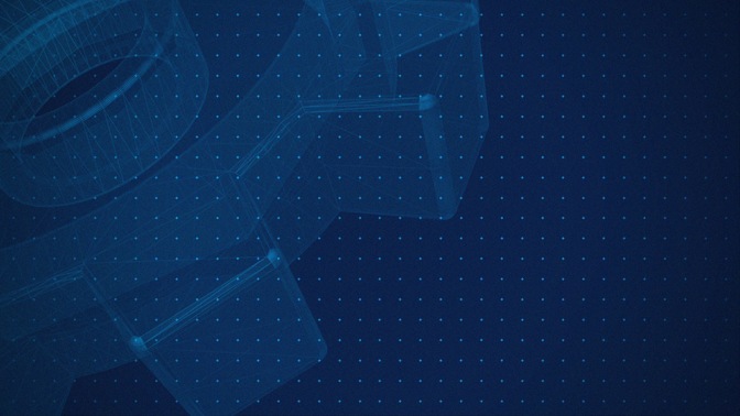 retro wireframe vbs - blue