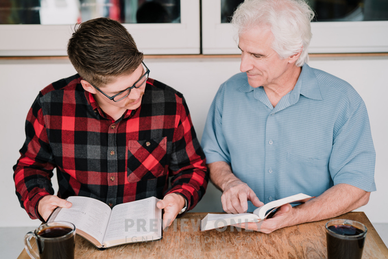 Mentoring meeting with teen boy