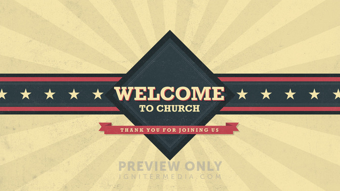 stars and stripes - welcome to church
