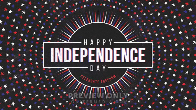happy independence day - star circles