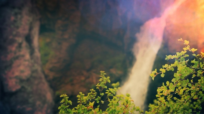 tall waterfall nature