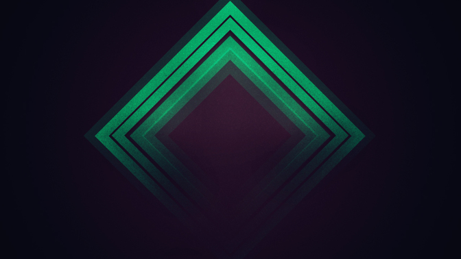 geo diamonds - green