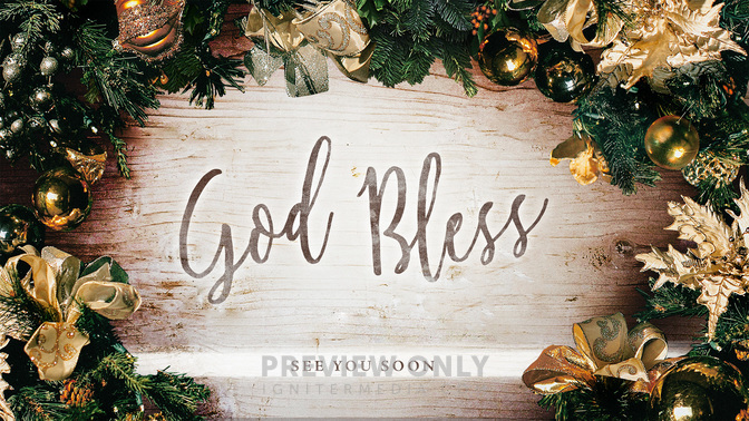 christmas wreath - god bless