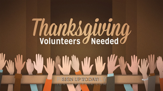 thanksgiving volunteers needed