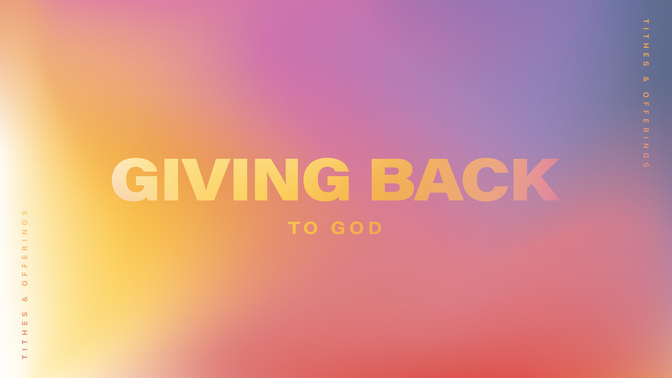 a faithful god - giving back to god