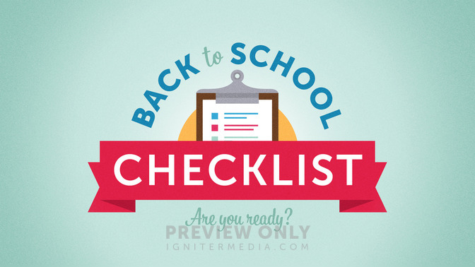 back to school checklist