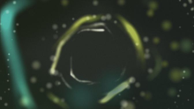 molecular swirl - yellow