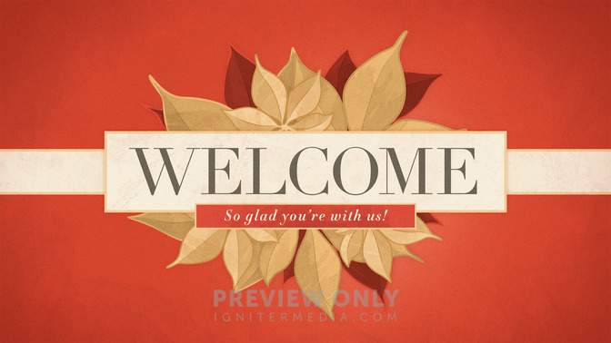 illustrated autumn leaves - welcome