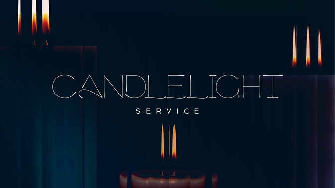 gradient glass - candlelight service
