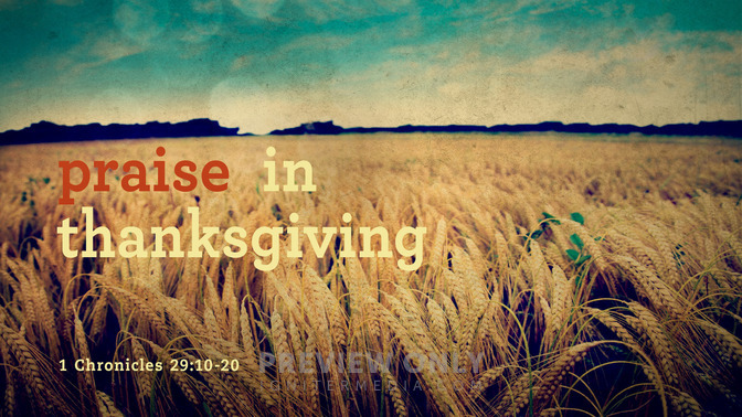 praise in thanksgiving