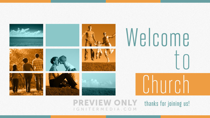 modern photo - welcome to church