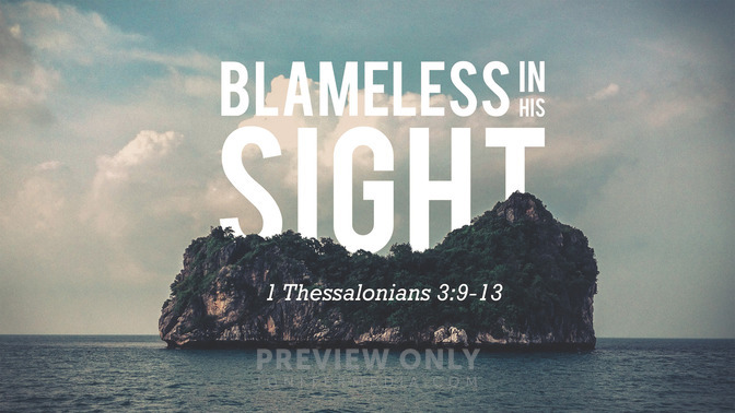 blameless in his sight