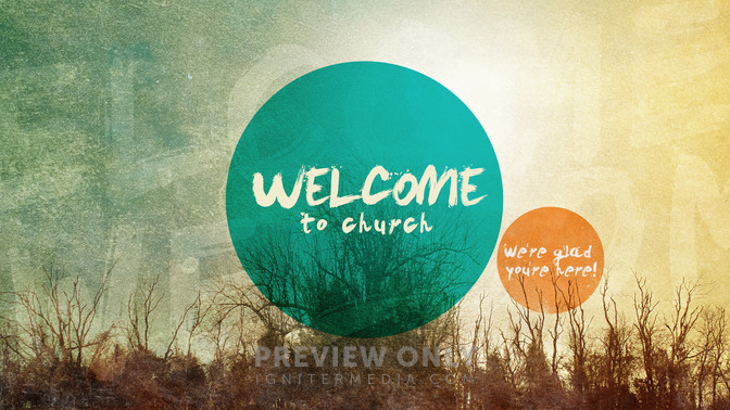 modern geometric - welcome to church