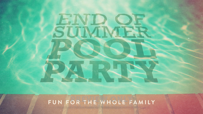 end of summer pool party