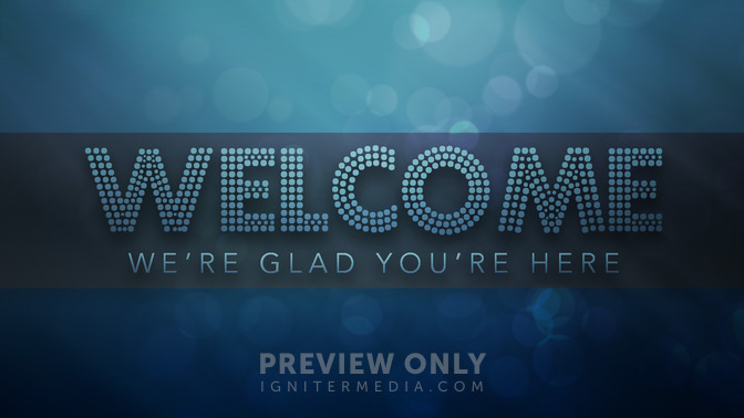 welcome blue  bokeh