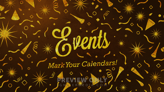 gold confetti - events