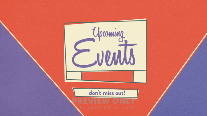 retro illustration - upcoming events