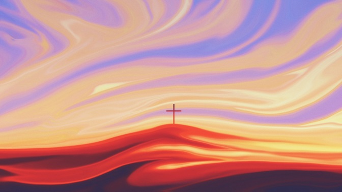 color flow - sunrise cross