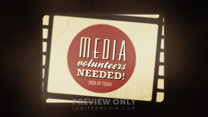 media volunteers needed