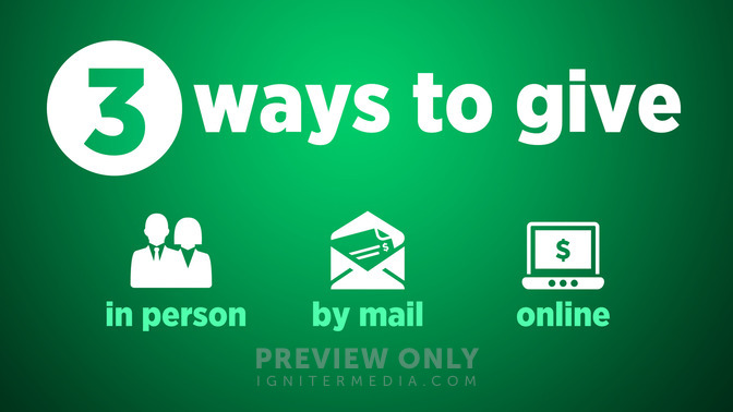 3 ways to give