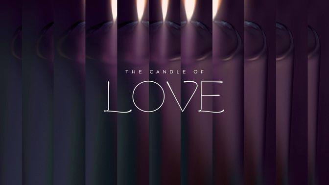 gradient glass - the candle of love