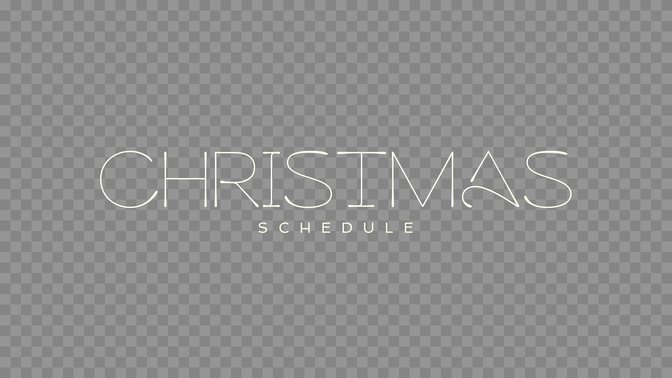 gradient glass - christmas schedule