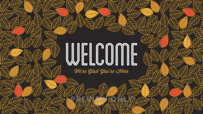 fall leaves - welcome